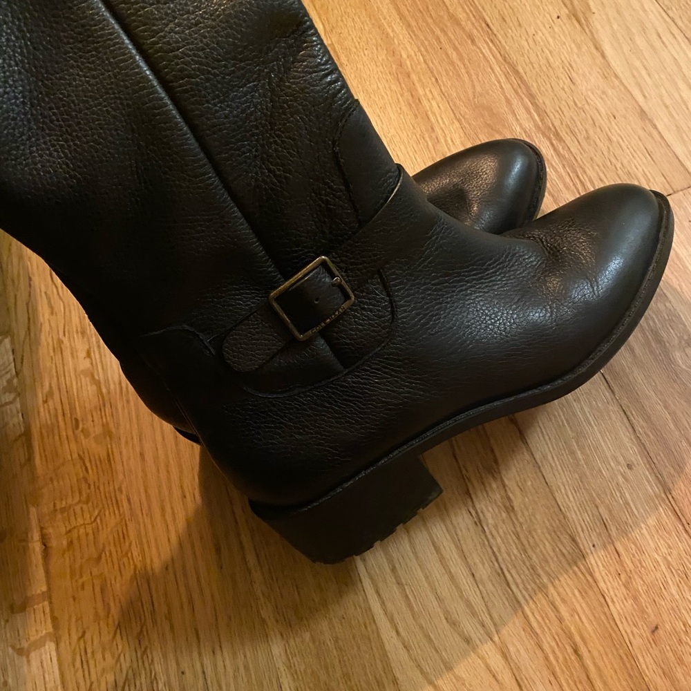 Black Leather knee high Cole Haan Kenmare Riding Boots 9.5 B